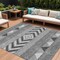 Homeroots 8' X 10' Gray Charcoal And Silver Southwestern Washable Indoor Outdoor Area Rug 613912 - alternate 1