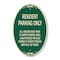 Signmission Parking Sign Resident Parking Only, 12 Inch X 18 Inch Architectural Oval, Heavy Gauge Aluminum A-OV-G-1218-23358 - alternate 1