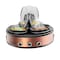 Megachef Round Triple 1.5 Qt Slow Cooker and Buffet Server in Copper and Black with 3 Cooking Pots MC-1103 - alternate 1