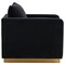 Leisuremod Nervo Velvet Accent Armchair with Gold Frame, Midnight Black NS32BL - alternate 7