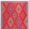 Homeroots 8' X 10' Red Geometric Machine Braided Distressed Area Rug With UV Protection 555630 - alternate 5