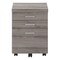 Homeroots 25" Gray Particle Board Filing Cabinet With Drawers 333352 - alternate 7