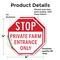 Signmission Stop Private Farm Entrance Only, 4 inch X 4 inch, Vinyl Decal, 2PK OC-D-2PACK-4-229 - alternate 3