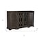 Homeroots 70" Dark Brown Solid Wood Carved Geometric Sideboard with Four Doors 634319 - alternate 5