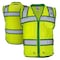 Dome75 Hi-Vis Heavy Duty Safety Vest MD Class ANSI/ISEA 107-2020 Class 2 , Reinforced Front Zipper 1 OV6124 - alternate 1