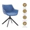 Leisuremod Markley Modern Leather Dining Swival Arm Chair in Light Blue ESCBL-26-BU - alternate 4