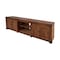 Homeroots 93" Brown Solid Wood Cabinet Enclosed Storage Distressed TV Stand 528757 - alternate 3