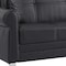 Homeroots 89" Black Faux Leather Convertible Futon Sleeper Sofa And Toss Pillows With Storage 607107 - alternate 8