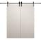 Sartodoors Modern Double Barn Door 64 x 84 inches, Ego 5000 Painted White Oak, 13FT Rail Track Set, Solid Pa EGO5000DB-PWO-6484 - alternate 1