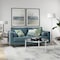 Homeroots 61" Nickel Two Light Floor Lamp With White Frosted Glass Drum Shade 523575 - alternate 5