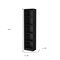 Homeroots 70" Black Wood Five Tier Bookcase 546188 - alternate 8