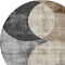 Homeroots 8' Pewter Brown And Charcoal Round Geometric Washable Indoor Outdoor Area Rug 604931 - alternate 6