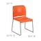 Flash Furniture Sled Stack Chair, Plastic, Full Back, OR RUT-238A-OR-GG - alternate 8