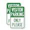 Signmission Visitor Parking Sign Visitor Parking Only Please, 18'' X 24'' 2 Signs, Heavy Gauge Aluminum, 2PK A-1824-2PACK-22724 - alternate 1