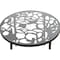 Leisuremod Devon Tree Design Glass Top Aluminum Base Indoor Outdoor Bistro Dining Table, Black DT31BL - alternate 5