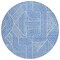 Homeroots 8' Blue And Ivory Round Abstract Washable Indoor Outdoor Area Rug 594919 - alternate 6