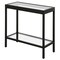 Homeroots 24" Black And Clear Glass And Steel End Table With Shelf 544176 - alternate 5