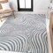 Jonathan Y Maribo High-Low Abstract Groovy Striped Dark Blue/Cream 5 ft. x 8 ft. Indoor/Outdoor Area Rug SCN103E-5 - alternate 6