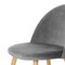 Homeroots Set of Two Gray and Oak Velvet and Metal Dining Side Chairs, 2PK 568023 - alternate 7