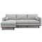 Homeroots 102" Gray Fabric Sofa With Brown Legs 641038 - alternate 1