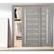 Sartodoors Closet Bypass Interior Door, 64" x 96", Gray QUADRO4088DBD-SSS-6496 - alternate 1