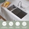 Whitehaus Collection Whitehaus 36 in Undermount Single Bowl 16 Gauge Brushed Stainless Steel Workstation Sink WHSW3619 - alternate 3