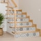 Homeroots 12" X 12" Wood Brown and White Mosaic Peel and Stick Removable Tiles 556429 - alternate 7