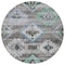 Homeroots 8' Brown Beige And Blue Round Southwestern Washable Indoor Outdoor Area Rug 588674 - alternate 6