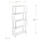 Homeroots 61" White Manufactured Wood Squiggle Four Tier Etagere Bookcase 490168 - alternate 2