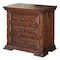 Homeroots 32" Brown Solid Wood Three Drawer Nightstand 527049 - alternate 5