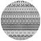 Homeroots 8' Black Gray And Ivory Round Quatrefoil Washable Indoor Outdoor Area Rug 583200 - alternate 5