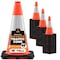 Xpose Safety Traffic Safety Cone, 18 in, PVC, 6 in Reflective Collar, DOT Approved, Orange, 48 pk OTC18-6-48-X - alternate 1