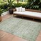 Homeroots 9' X 12' Artichoke Green And Ivory Striped Washable Indoor Outdoor Area Rug 604516 - alternate 1