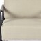 Homeroots 28" Beige and Black Upholstered Cushion and Solid Wood Arm Chair 719436 - alternate 7