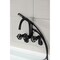 Kingston Brass 7-Inch Adjustable Wall Mount Clawfoot Tub Faucet, Matte Black AE8150RX - alternate 5