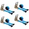 Mytee Products 4PK 3inx30ft Ratchet Tie-Down Strap w/Flat Hook for Flatbed Truck 15000lbs BS Blue, 4PK RS330-Bx4 - alternate 6
