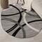 World Rug Gallery Modern Wavy Circles Design Area Rug 5 ft x 7 ft Oval Gray 377GRAY5OV - alternate 4