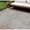 Homeroots 8' X 10' Gray Beige And Ivory Floral Washable Indoor Outdoor Area Rug 605476 - alternate 1