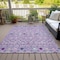 Homeroots 5' X 8' Lavender Ivory And Blue Geometric Washable Indoor Outdoor Area Rug 612197 - alternate 7