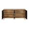 Homeroots 68" Natural Distressed Carved Geometric Sideboard with Four Doors 568412 - alternate 6