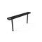 Mytcoat 6ft Outdoor Bench without Back, Inground, Black, Expanded Metal, Textured Coating 804299 - alternate 1