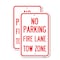 Signmission No Parking Fire Lane Tow Zone K-1645, 12'' X 18'' 2 Signs, Heavy Gauge Aluminum, 2PK A-1218-2PACK-23733 - alternate 1