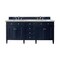 James Martin Vanities Brittany 72'' Dbl Vanity, Victory Blue w/ 3 CM Victorian Silver Silestone Top w/ Wireless Charger 650-V72-VBL-FVSL - alternate 1