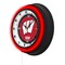 Holland Bar Stool University of Wisconsin W  19 Double Neon Wall Clock Clk19BK - alternate 4