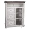 Homeroots 39" Off White Solid Wood Three Drawer Gentlemans Chest 524573 - alternate 7