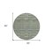 Homeroots 8' Olive Green And Gray Round Striped Washable Indoor Outdoor Area Rug 587916 - alternate 6