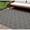 Homeroots 8' X 10' Dark Gray And Light Gray Geometric Indoor Outdoor Area Rug 550847 - alternate 6