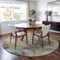 Homeroots 8' Round Brown Round Abstract Washable Non Skid Indoor Outdoor Area Rug 559492 - alternate 4