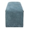 Homeroots 56in Blue and Brown Fabric and Solid Wood Upholstered Bench 668859 - alternate 5
