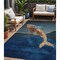 Homeroots 5' X 8' Blue And Brown Animal Print Washable Indoor Outdoor Area Rug 630964 - alternate 1